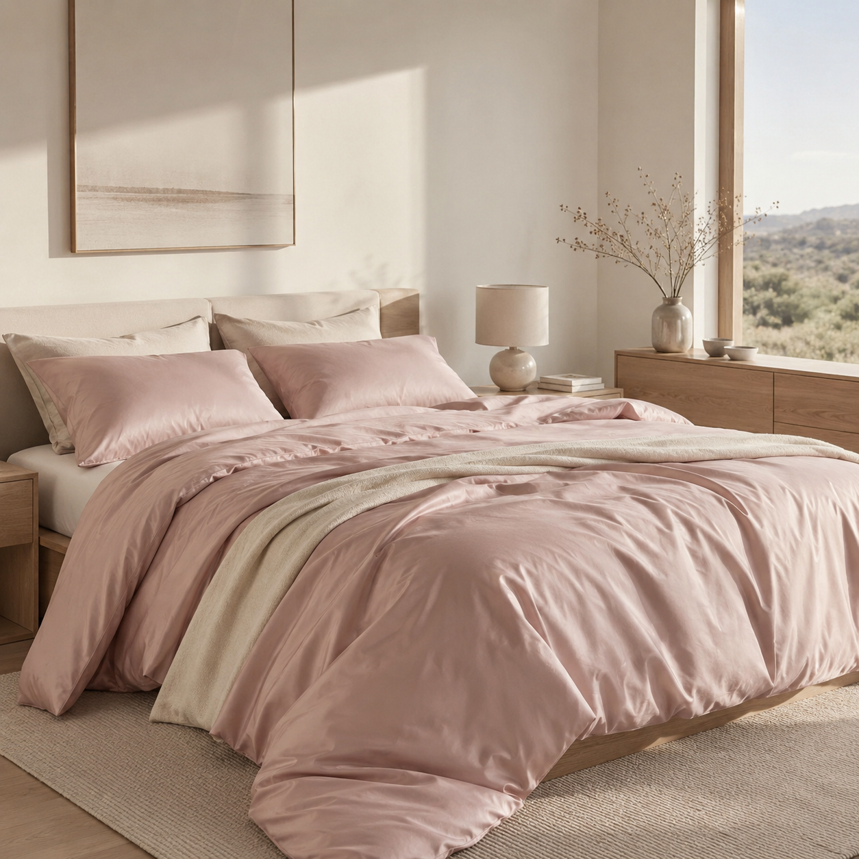 Nordic Blush Down Duvet Cover Set