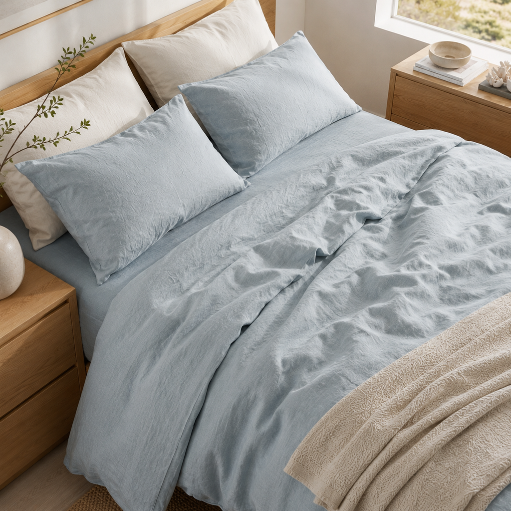 Nordic Breeze Linen & Bamboo Fiber Sheet Set