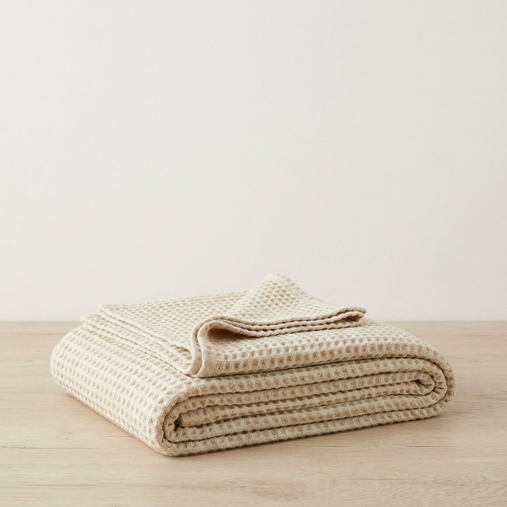 Nordic Waffle Weave Blanket